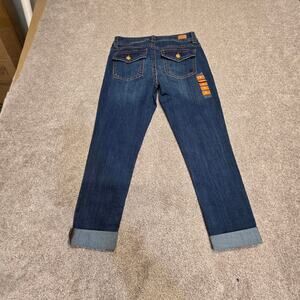Trendy streetwear Seven7 Starlette Mid Rise Skinny crop Jeans sz 8 dark wash